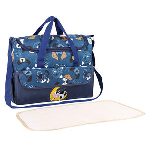 Baby Blue Sky <b>Changing</b> <b>Bag</b> With Pad <b>Pink</b> Cartoon Animal Print Large Capacity Diaper <b>Bag</b> For Baby Care - Product Image 3