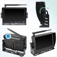 2.4Ghz Reversa Caméra solaire sans fil De Recul Sans Fil Ruckfahrkamera Kit de moniteur de chariot élévateur Batterie Caméra de recul