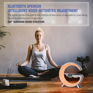 <span class=keywords><strong>Sveglia</strong></span> Multifunzione con Simulazione Alba, Caricatore Wireless, <span class=keywords><strong>Luce</strong></span> Notturna LED, Lampada da Scrivania con Altoparlante BT - Product Image 5