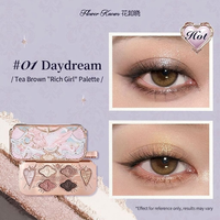 Palette de fards à paupières de luxe Flower Knows Knight Unicorn, 6 couleurs, palette de fards à paupières en satin de soie