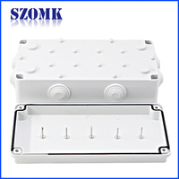 Szomk Abs boîte de projet de jonction électrique câble étanche à la poussière boîtier en plastique connexions boîte de commande avec prise en caoutchouc