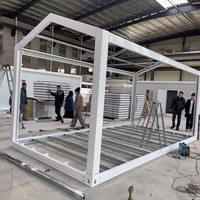 Maison conteneur préfabriquée pratique de 20 pieds, structure en acier avec panneaux sandwich, pour usage bureautique ou hôtelier, Tiny House