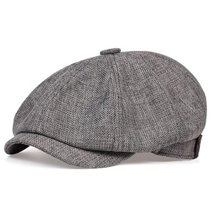 <span class=keywords><strong>Béret</strong></span> Octogonal de Style Rétro pour <span class=keywords><strong>Homme</strong></span>, <span class=keywords><strong>Casquette</strong></span> de Peintre en Lin Respirant et Léger, Idéal pour le Sport, le Printemps, l'Été et les Occasions Décontractées - Product Image 4