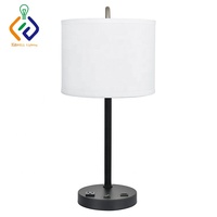 Ensemble d'éclairage Days Inn Lampe de bureau LED Lampara De Mesa Lampe de chevet pour chambre à coucher E26 Lampe de table d'hôtel avec prise de courant et port USB