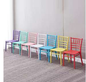 طاولة وكراسي بلاستيكية قابلة للطي للأطفال باللون الأبيض والأزرق والوردي، كراسي قابلة للطي لتزيين حفلات الزفاف والمناسبات والتأجير - Product Image 5