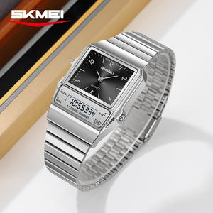 Reloj de Cuarzo de Marca de Moda con Logotipo Personalizado OEM, Caja Cuadrada, Esfera Pequeña, Resistente al Agua 3ATM, Movimiento Japonés, Relojes de Doble Hora para Mujer - Product Image 6