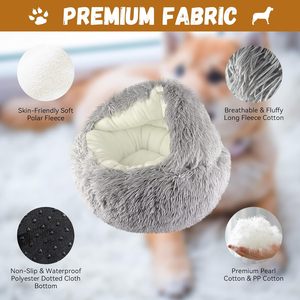 Large Arctic Fleece <strong>Pet</strong> Cave <strong>Bed</strong> by Manufacturer Modern Fashion Winter Warm Nest for Cats and Dogs Fluffy Cushion Calming <strong>Beds</strong> - Product Image 3