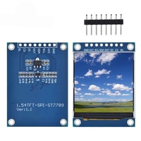 Modul Layar TFT Warna Penuh 1,54 Inci 1,54" HD IPS LCD LED 240x240 Antarmuka SPI ST7789