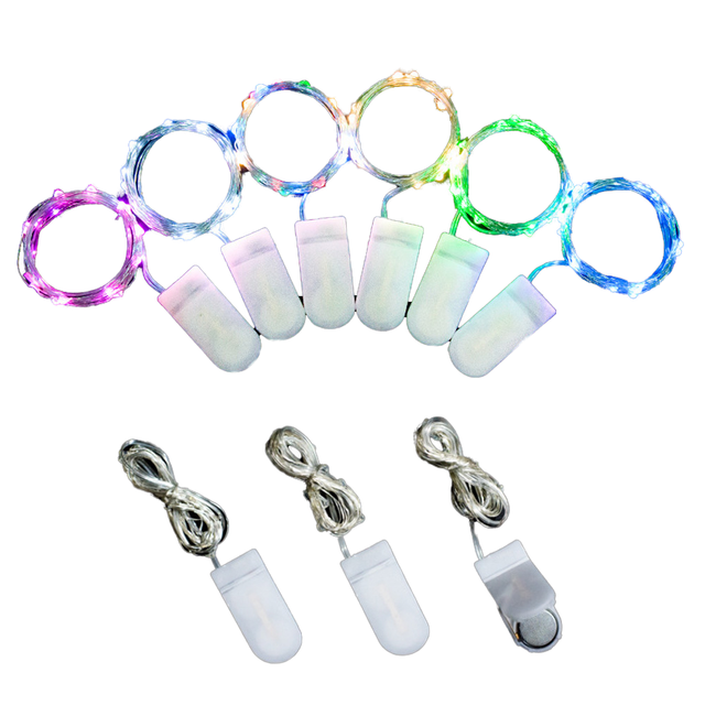 Hot Sale 1M 10LEDs/2M 20LEDs/3M 30LEDs Fairy String Lights CR2032 Battery Operated Mini LED Starry Lights String for Christmas