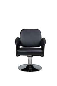 Modern <b>Black</b> <b>Leather</b> Salon <b>Chair</b> Gold Base Swivel Reclining Barber <b>Chair</b> Hairdressing Beauty Studio School Living Room - Product Image 4