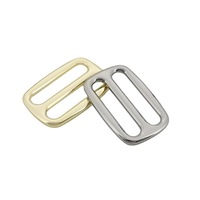 Tri glisse boucle coulissante en laiton massif 3 barres Rectangle/carré boucle de réglage pour cuir artisanat sac bandoulière ceinture sangle