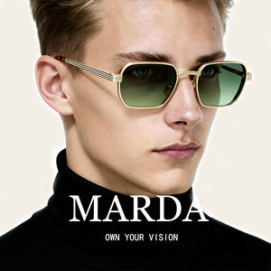 TFBメタル長方形フレームメンズファッション高級ホットニューサングラスUV400レトロヴィンテージ高級クール高品質サングラス - Product Image 2