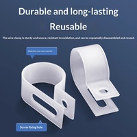 Serre-câble en nylon de type R épaissi, attache-câble en forme de U, clip de fixation pour le câblage et la gestion des câbles