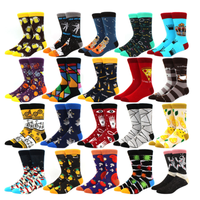Chaussettes tendance Hip Hop personnalisées pour hommes, motif requin clown, collection 2022, marque privée, amusantes, joyeuses, mignonnes, à motifs fruits, aliments, chips, design pour hommes
