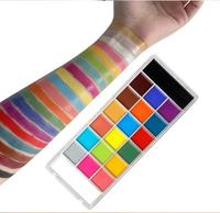 Palette de peinture corporelle, peinture pour le visage et le corps, crème huileuse, étui de 20 à 26 couleurs, kit de pinceaux, maquillage de scène, Halloween, fournitures d'art corporel