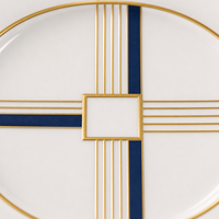 Service de table de luxe moderne en céramique et porcelaine fine avec incrustations dorées, étanche, idéal pour les cadeaux d'affaires