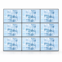 49 Inch LCD Video Wall 1.8mm Ultra Narrow Bezel 3x3 Matrix Splicing Screen for Security Control Room