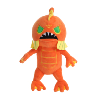 Boneka Plush Angry Orange Fishman, Mainan Ikan Monster Laut Dalam yang Menggemaskan, Figur Kartun Lucu-Jelek, Hadiah & Ornamen