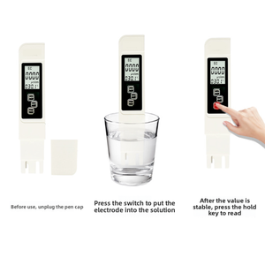 Stylo de détection de la qualité de l'eau à affichage numérique haute sensibilité, mesure de la conductivité du <span class=keywords><strong>pH</strong></span>, mesure du TDS, 300 g/L, eau du robinet, eau pure, 0-500 S/cm - Product Image 4