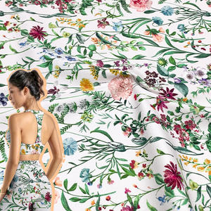 花柄デジタルプリント4方向ストレッチ通気性ニットポリアミドエラスタン水着生地カスタムプリントMOQなしUPF50スポーツウェア - Product Image 1