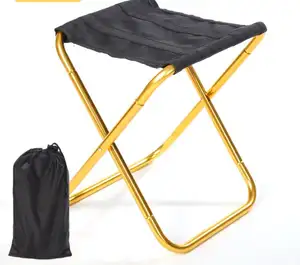 Sedia pieghevole in lega di alluminio per uso esterno ultraleggero Mini sedia da pesca portatile sgabello da Picnic piccola sedia pieghevole