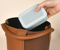 S M L Tailles Boîte de rangement en silicone Boîte de camping Fournitures d'accessoires de déjeuner, Conteneurs de collations alimentaires portables