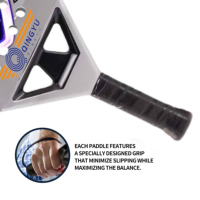 Raquette de padel professionnelle légère en fibre de carbone avec noyau en diamant, portable, haute performance, mousse EVA, filet en nylon
