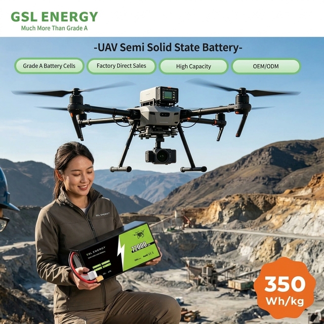 GSL ENERGY 14S 51.8V 72Ah Solid State LiPo Battery Pack 350Wh kg UAV Drone Power Battery for Agriculture Mapping
