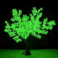 Arbre LED décoratif d'extérieur Ginkgo artificiel 2m RGB à changement de couleur IP65, éclairage de jardin, vente chaude