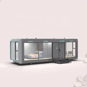 Luxo Pré-fabricada Cápsula Casa Hotel Soundproof Outdoor Sleeping Pod Modern Movable Camping Cabin Villa Com Banheiro