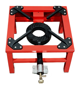 Estufa de Gas Propano de Hierro Fundido de Alta Resistencia con un Solo Quemador (con 3 Paneles Laterales Resistentes al Viento) Portátil para Uso en Exteriores - Product Image 2
