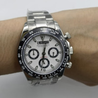 39mm Herren Luxus-Uhr mit Saphirglas, VK63-Uhrwerk, Chronograph, Quarz, Datumsanzeige