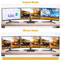 Commutateur KVM DP HDMI 4K144Hz pour trois moniteurs, 4 ordinateurs, ports USB 3.0, souris, clavier pour TV, PC, ordinateur