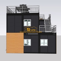 2026 UPS Nueva Tecnología Proyecto Rápido Construcción Contenedores Prefabricados Tipo Villa con Paneles Sándwich Planos de Casas Modernas Prefabricadas para Inmobiliarias