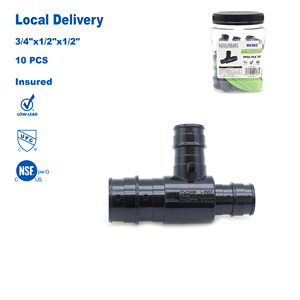 King F1960อัจฉริยะ/อุปกรณ์ขยาย PEX-A PPSU 3/4 "* 1/2" * 1/2 "ทีออฟนำฟรี <span class=keywords><strong>NFS</strong></span> UPC สำหรับน้ำร้อนเย็น (สหรัฐอเมริกาแคนาดาจัดส่งฟรี) - Product Image 1