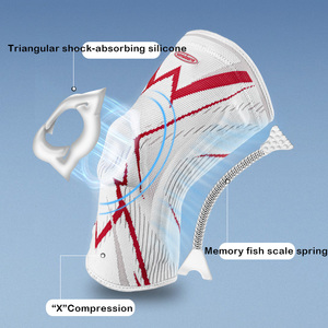 <span class=keywords><strong>Genouillère</strong></span> de compression professionnelle personnalisée avec logo, coussinet en gel de silicone <span class=keywords><strong>et</strong></span> stabilisateurs à ressort, MOQ 50 pièces, OEM - Product Image 4