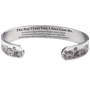 jewelry simple bracelet men's jewelry DIY stainless steel open bracelet women's retro accessories wholesale - Product Image 2