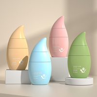 Emballage personnalisé écologique et unique en plastique EVOH/PP/PE pour cosmétiques, flacon de crème solaire à presser, 40 ml, bouchon à vis ovale