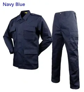 Ngoài trời dài tay áo đào tạo tùy chỉnh đầy đủ Kit đáp ứng Bộ phù hợp với màu xanh hải quân đen chúng tôi bdu ngụy trang chiến đấu chiến thuật đồng phục - Product Image 2