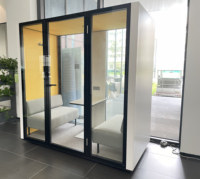 Cabine téléphonique Flexspace, Pod d'intimité, et Pod insonorisé : Nouveau Pod de bureau studio portable avec verre insonorisé et intimité intérieure