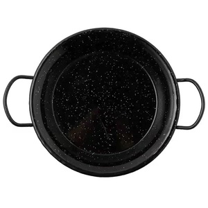 Sartén antiadherente de acero al carbono, sartén antiadherente de Color negro con dos asas, paellera esmaltada - Product Image 3