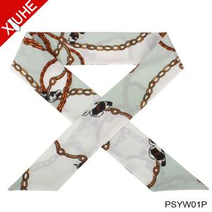 Barato al por mayor pañuelo de mujer de moda impresa poliéster sarga bufandas - Product Image 2