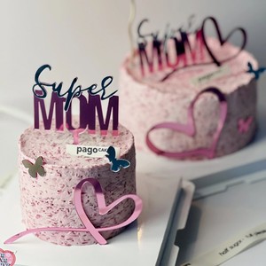 Honey And Sweetness Acrylic Cake Topper Heart Butterfly Mom Mother S Day Decor Cake Plugin - Product Image 3