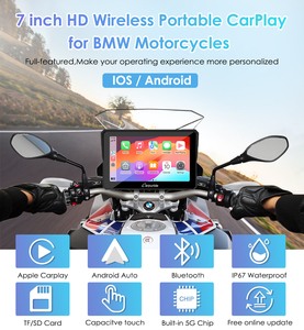 Carpuride W702B Moto Sans Fil CarPlay Android Auto Écran HD 7 Pouces Étanche IP67 <span class=keywords><strong>Navigation</strong></span> GPS avec TPMS - Product Image 3