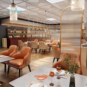Ensemble de mobilier de restaurant de style moderne, table et chaises en cuir pour restaurant, salle de banquet et steakhouse - Product Image 4