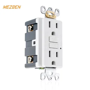 Ổ Cắm Đôi 15A 20A GFCI TR PC An Toàn 125V US Standard OEM Ổ Cắm Điện Ổ Cắm Điện Nhiều Ổ Cắm