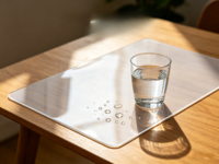 Nappe transparente en TPU écologique, protection de table à manger en verre souple