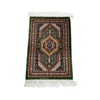 Direct From Factory Modal Dark Green Persian Tribal Pattern Floor Carpet and Rugs with White Tassel 60*90cm