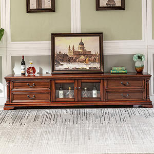 Nouveau meuble de salon en bois design meuble <span class=keywords><strong>TV</strong></span> en bois massif de style classique avec 4 tiroirs meuble <span class=keywords><strong>TV</strong></span> de salon - Product Image 2