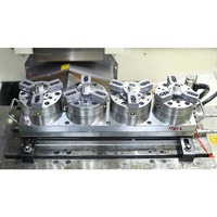 Mandrin hydraulique matriciel Premium à 2 stations HMC25 136 2, précision de centrage de 0,02 mm, fixation de travail CNC tout acier